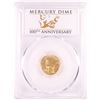 Image 2 : 2016-W Mercury Dime Gold Coin PCGS SP70 100th Anniversary First Strike