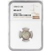 Image 1 : 1959-D Roosevelt Dime Coin NGC MS66FT