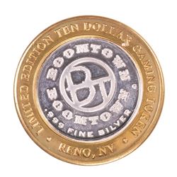 .999 Silver Boomtown Reno, NV $10 Casino Limited Edition Gaming Token