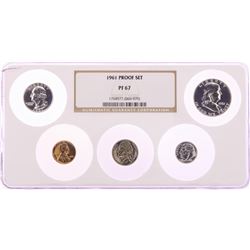 1961 (5) Coin Proof Set NGC Graded PF67
