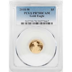 2010-W $5 Proof American Gold Eagle Coin PCGS PR70DCAM