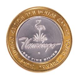 .999 Fine Silver Flamingo Reno, Nevada $10 Limited Edition Gaming Token
