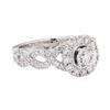 Image 1 : 14KT White Gold 1.61 ctw Diamond Wedding Ring