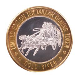 .999 Fine Silver Gold River Laughlin, Nevada $10 Limited Edition Gaming Token