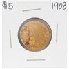 Image 1 : 1908 $5 Indian Head Half Eagle Gold Coin