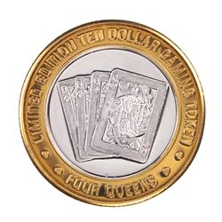 .999 Silver Four Queens Casino Hotel Las Vegas $10 Limited Edition Gaming Token