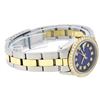 Image 6 : Rolex Ladies Two Tone 14K Blue Vignette VS Diamond Oyster Datejust Watch