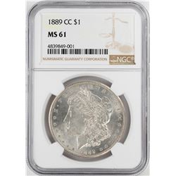 1889-CC $1 Morgan Silver Dollar Coin NGC MS61