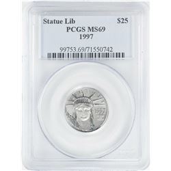 1997 $25 American Platinum Eagle Coin PCGS MS69