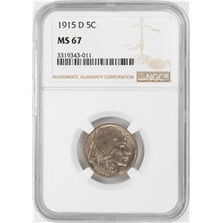 1915-D Buffalo Nickel Coin NGC MS67