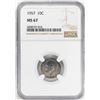 Image 1 : 1957 Roosevelt Dime Coin NGC MS67