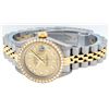Image 5 : Rolex Ladies Quickset Two Tone Champagne 1 ctw YG Diamond Datejust Wristwatch