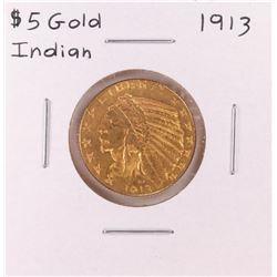 1913 $5 Indian Head Half Eagle Gold Coin