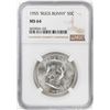 Image 1 : 1955 "Bugs Bunny" Franklin Half Dollar Coin NGC MS64