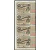 Image 1 : Uncut Sheet of (4) State of Louisiana Baby Bond Obsolete Notes