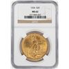 Image 1 : 1924 $20 St. Gaudens Double Eagle Gold Coin NGC MS62