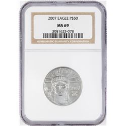 2007 $50 American Platinum Eagle Coin NGC MS69