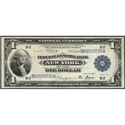 1918 $1 Federal Reserve Bank Note New York