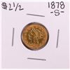 Image 1 : 1878-S $2 1/2 Liberty Head Quarter Eagle Gold Coin