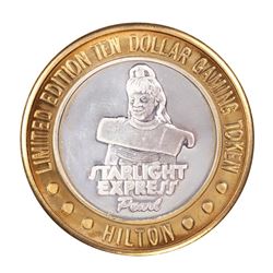 .999 Silver Flamingo Hilton Las Vegas, Nevada $10 Casino Limited Edition Gaming Token