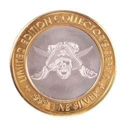 .999 Fine Silver Treasure Bay Casino Biloxi, MS $10 Limited Edition Gaming Token