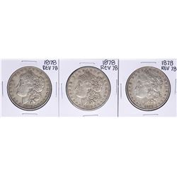 Lot of (3) 1878 Reverse of 78' $1 Morgan Silver Dollar Coins