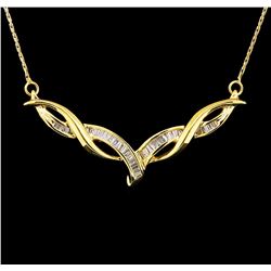 10KT and 14KT Yellow Gold 0.50 ctw Diamond Necklace