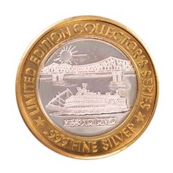 .999 Fine Silver Station Casino St Charles Missouri $10 Limited Edition Gaming Token