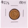 Image 1 : 1854 $2 1/2 Liberty Head Quarter Eagle Gold Coin