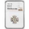 Image 1 : 1952 Roosevelt Dime Coin NGC MS65FT