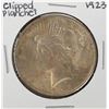 Image 1 : 1923 $1 Peace Silver Dollar Coin - Clipped Planchet Error