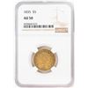 Image 1 : 1835 $5 Classic Head Half Eagle Gold Coin NGC AU50