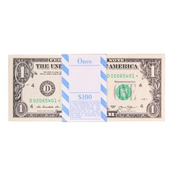 Pack of (100) Consecutive 2013 $1 Federal Reserve STAR Notes Cleveland