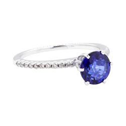 14KT White Gold 1.43 ctw Sapphire and Diamond Ring