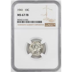 1941 Mercury Dime Coin NGC MS67FB