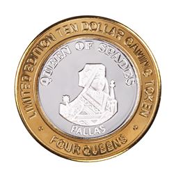 .999 Silver Four Queens Casino Hotel Las Vegas $10 Limited Edition Gaming Token