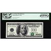 Image 1 : 1996 $100 Federal Reserve Note Misaligned Overprint ERROR PCGS Extremely Fine 45PPQ