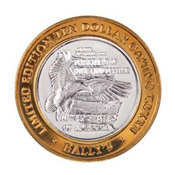 .999 Silver Ballys Las Vegas, Nevada $10 Casino Limited Edition Gaming Token