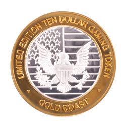 .999 Fine Silver Gold Coast Las Vegas, Nevada $10 Casino Limited Edition Gaming Token