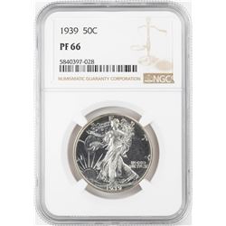 1939 Proof Walking Liberty Half Dollar Coin NGC PF66