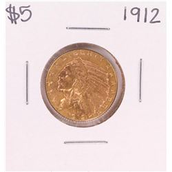 1912 $5 Indian Head Half Eagle Gold Coin