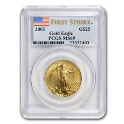 1/2 oz Gold American Eagle MS-69 PCGS (Random Year)