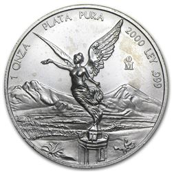 2000 1 oz Silver Mexican Libertad (Abrasions)