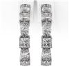 Image 2 : 4.16 ctw Princess Cut Diamond Designer Earrings 18K White Gold