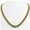 Image 1 : 31.1 ctw Tourmaline & Diamond Micro Pave Halo Necklace 10k Yellow Gold