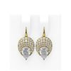 Image 1 : 2.84 ctw Pear Diamond Earrings 18K Yellow Gold