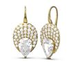 Image 2 : 2.84 ctw Pear Diamond Earrings 18K Yellow Gold