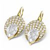 Image 3 : 2.84 ctw Pear Diamond Earrings 18K Yellow Gold