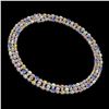 Image 2 : 61.73 ctw Multi Color Sapphire & Diamond Necklace 10K White Gold