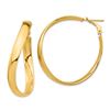 Image 1 : 14k Wavy Omega Back Hoop Earrings - 5x39 mm